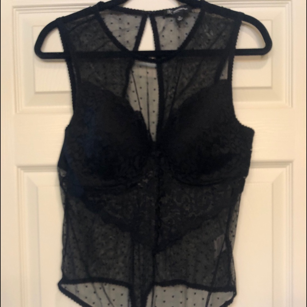 Black Sheer & Lace Bodysuit